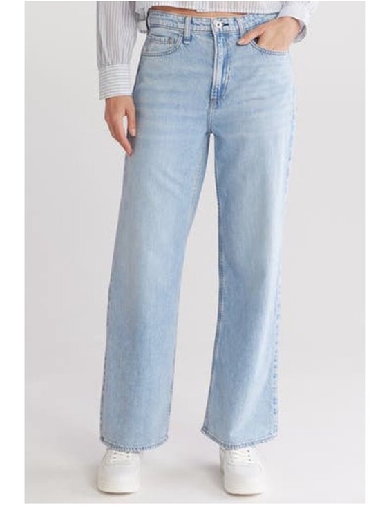rag & bone Denim - Rag & Bone Jeans Lori Mid-Rise Wide Leg in Light Acid Wash